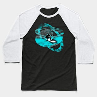 Surf Drop Space Surfer Baseball T-Shirt